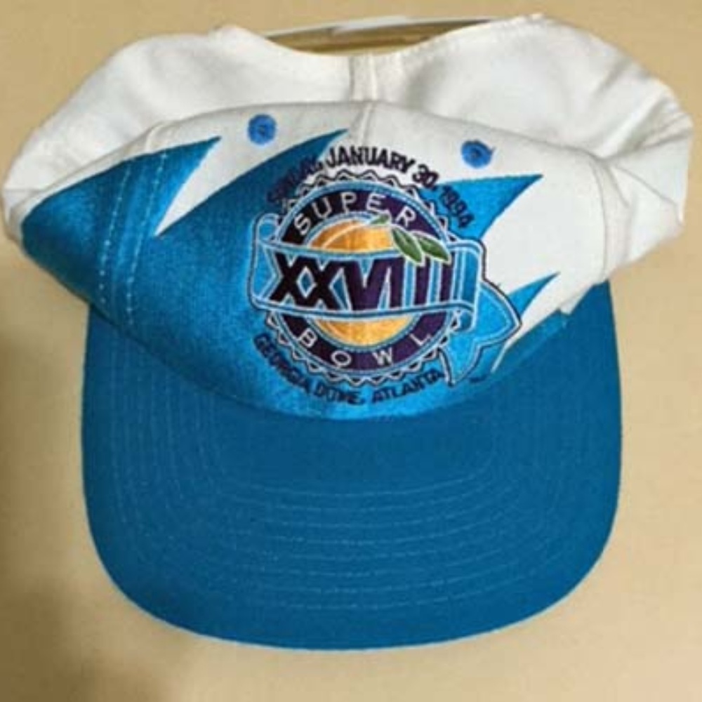 Vintage Superbowl 28 Sharktooth Snapback Hat